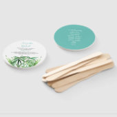 Classy Tropical Leaves Wedding Program Fan Handwaaier (Niet-gemonteerd)