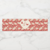 Classy Tulip Charm Backyard Wedding Waterfles Etiket (Enkel label)