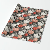 Classy Tulip Modern inpakpapier (Uitgerold)