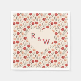 Classy Tulip Traditional Wedding Napkins Servet