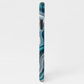 Classy Turquoise Blauw Paarse Quartz Agaat Patroon iPhone Hoesje (Rechterkant)