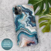 Classy Turquoise Blauw Paarse Quartz Agaat Patroon iPhone Hoesje