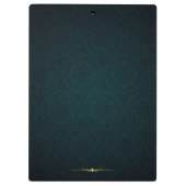 Classy turquoise Elegant Professional geometrisch Klembord (Achterkant)