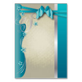 Classy Turquoise en Silver Kaart (Achterkant)