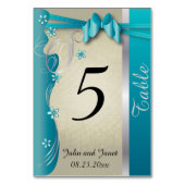 Classy Turquoise en Silver Kaart (Voorkant)