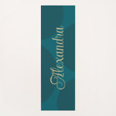 Classy Turquoise Green Abstract Yogamat (Voorkant)