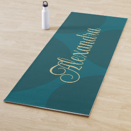 Classy Turquoise Green Abstract Yogamat