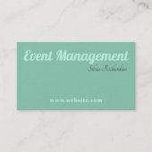 Classy turquoise green visitekaartje (Voorkant)