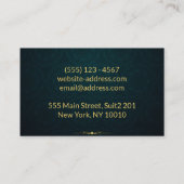 Classy turquoise ornament Elegant geometrisch Visitekaartje (Achterkant)