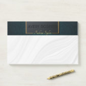 Classy turquoise ornament Elegant luxe geometrisch Post-it® Notes (Op bureau)