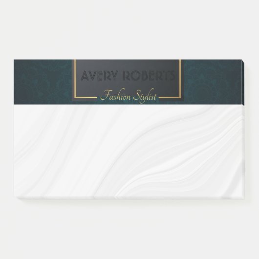 Classy turquoise ornament Elegant luxe geometrisch Post-it® Notes (Voorkant)