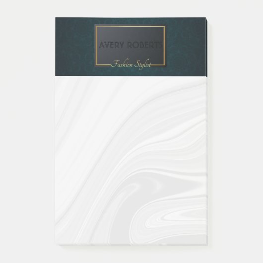 Classy turquoise ornament Elegant luxe Post-it® Notes (Voorkant)