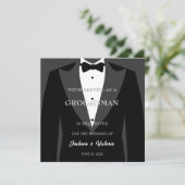 Classy Tuxedo Groomsman Kaart (Staand voorkant)