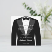 Classy Tuxedo Groomsman Kaart (Staand voorkant)
