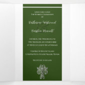 Classy Two Color's bruiloft Drieluik Uitnodiging (Binnenkant midden)