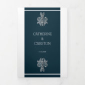 Classy Two Color's bruiloft Drieluik Uitnodiging (Cover)