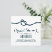 Classy Tying the Knot Bridal Shower Invitations Kaart (Staand voorkant)