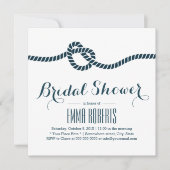 Classy Tying the Knot Bridal Shower Invitations Kaart (Voorkant)