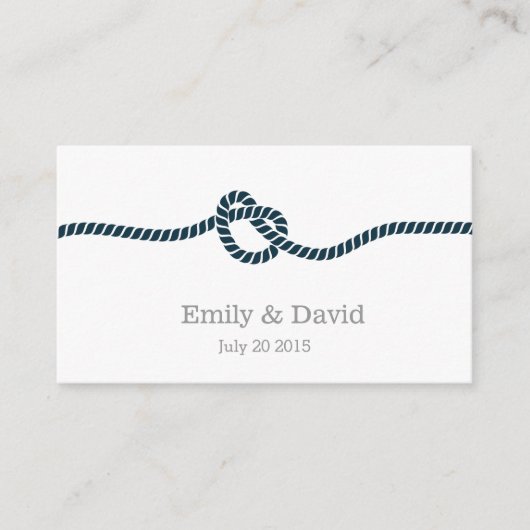 Classy Tying the Knot Wedding Website Insert Kaart (Voorkant)