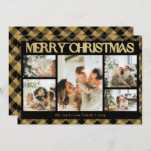 Classy Typography Fotocollage Zwarte Kerstmis