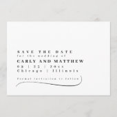 Classy Typography Zwart Wit Bewaar de datum Save The Date (Voorkant)