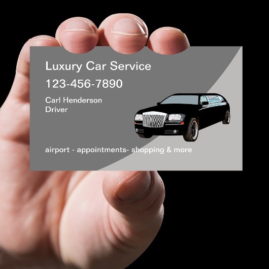 Classy Uber Driver Car Service Visitekaartje
