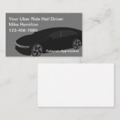 Classy Uber Driver Ride Hailing Visitekaartjes (Voorkant / Achterkant)