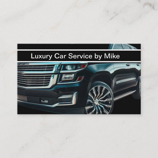 Classy Uber Driver Theme Transportation Visitekaartje (Voorkant)