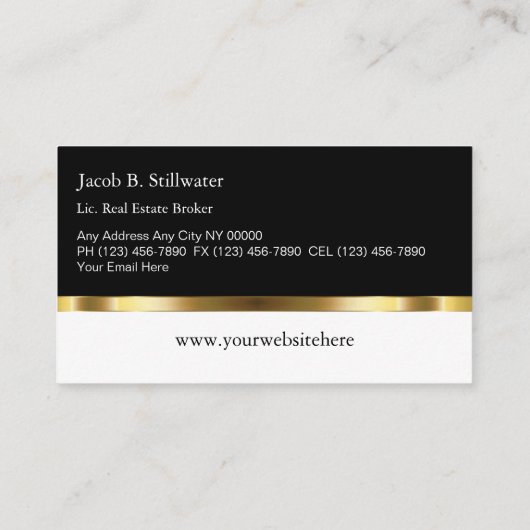 Classy Ultra Thick Title Company Visitekaartjes (Achterkant)