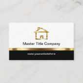Classy Ultra Thick Title Company Visitekaartjes (Voorkant)