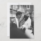 Classy unieke zwart-wit bruiloft kaart (Achterkant)