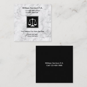 Classy Unique Attorney Business Vierkante Visitekaartje