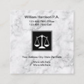 Classy Unique Attorney Business Vierkante Visitekaartje (Voorkant)