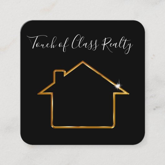 Classy Unique Real Estate Theme Vierkante Visitekaartje (Voorkant)