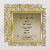 Classy unisex gouden verjaardag kaart (Voorkant / Achterkant)