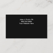 Classy Upscale Attorney Business Card Template Visitekaartje (Achterkant)