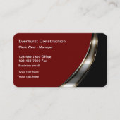 Classy Upscale Construction Service Visitekaartje (Voorkant)