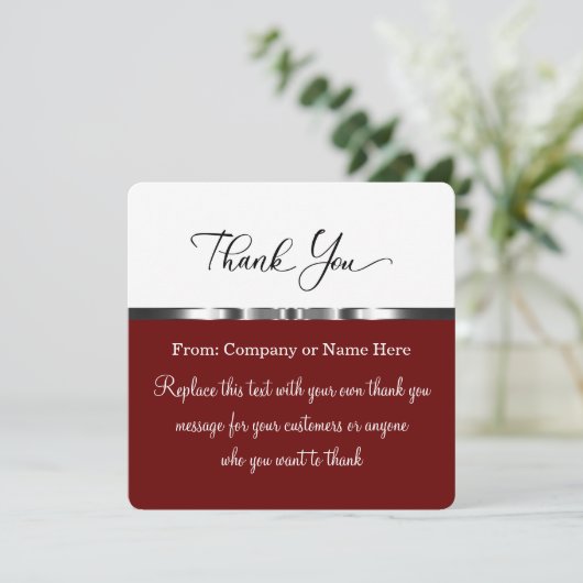 Classy Upscale Hartelijk dank met enveloppen Bedankkaart (Staand voorkant)