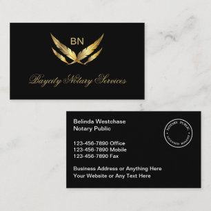 Classy Upscale Notary Services Visitekaartjes