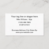 Classy Upscale Visitekaartjes voor autothema's (Achterkant)