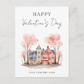 Classy Valentijnsdag onroerend goed promotioneel Feestdagenkaart (Voorkant)