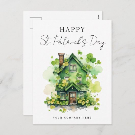 Classy Valentijnsdag onroerend goed promotioneel Feestdagenkaart (Voorkant / Achterkant)