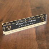 Classy Vastgoed Makelaar Desk Naam Borden Naambordje (Zijkant)