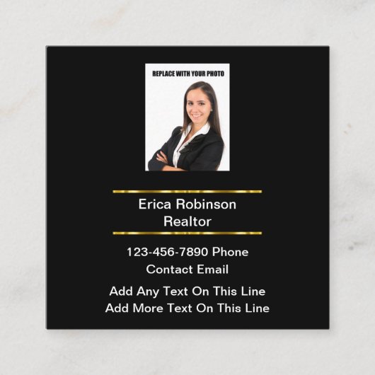 Classy vastgoedmakelaar Upscale Visitekaartjes (Voorkant)