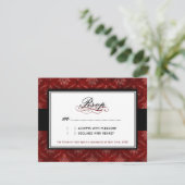 Classy Velvet Reply Cards RSVP Kaartje (Staand voorkant)