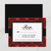 Classy Velvet Reply Cards RSVP Kaartje (Voorkant / Achterkant)