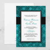 Classy Velvet Wedding Invitations Kaart (Voorkant / Achterkant)