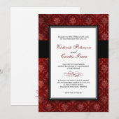 Classy Velvet Wedding Invitations Kaart (Voorkant / Achterkant)