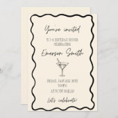 Classy verjaardagsfeestje / verjaardagsdiner uitno kaart (Voorkant / Achterkant)