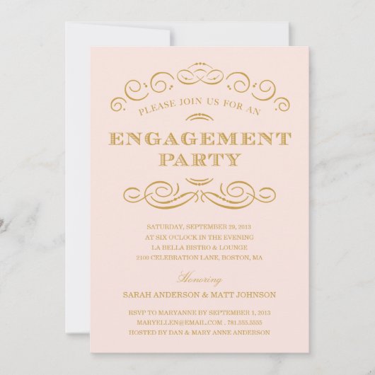 CLASSY-VERLOVING | INVITE VAN DE BETROKKENE KAART (Voorkant)